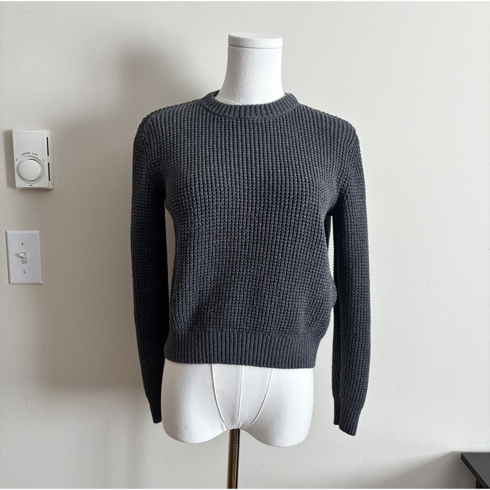 Ten Tree Organic Cotton‎ Chunky Knit Sweater Womens XS Neutral Gray 10 Trees